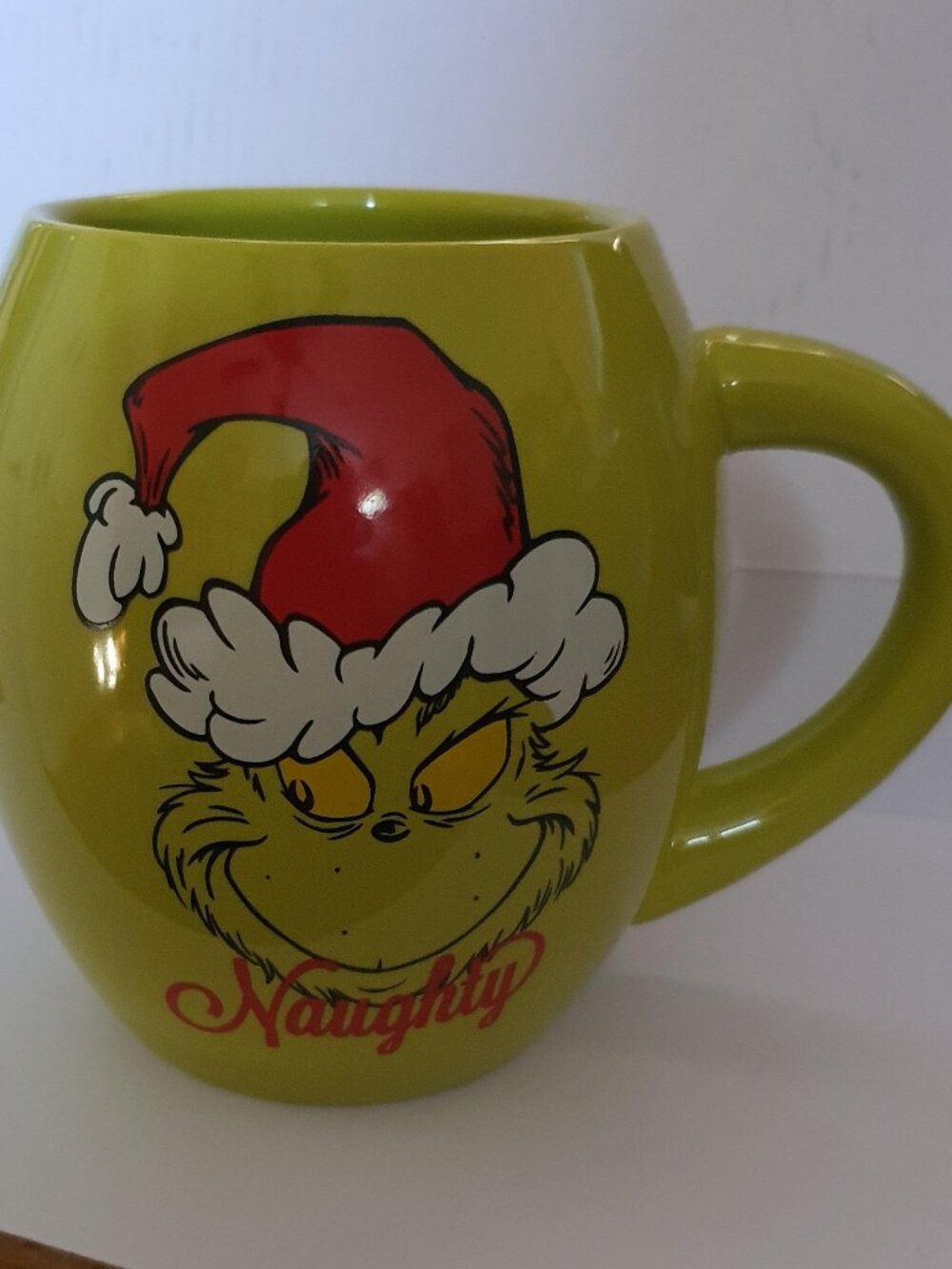 Dr Seuss The Grinch Green Ceramic Mug Naughty Or Nice Pre-owned